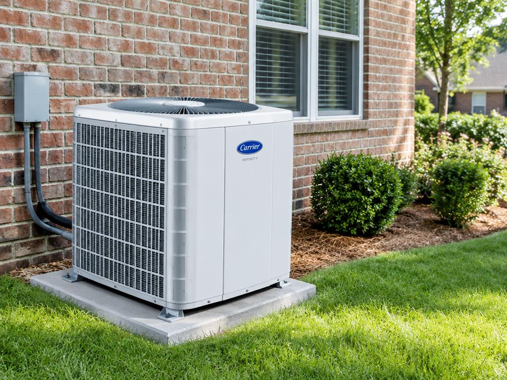 High-efficiency air conditioning unit installed at a Georgia home